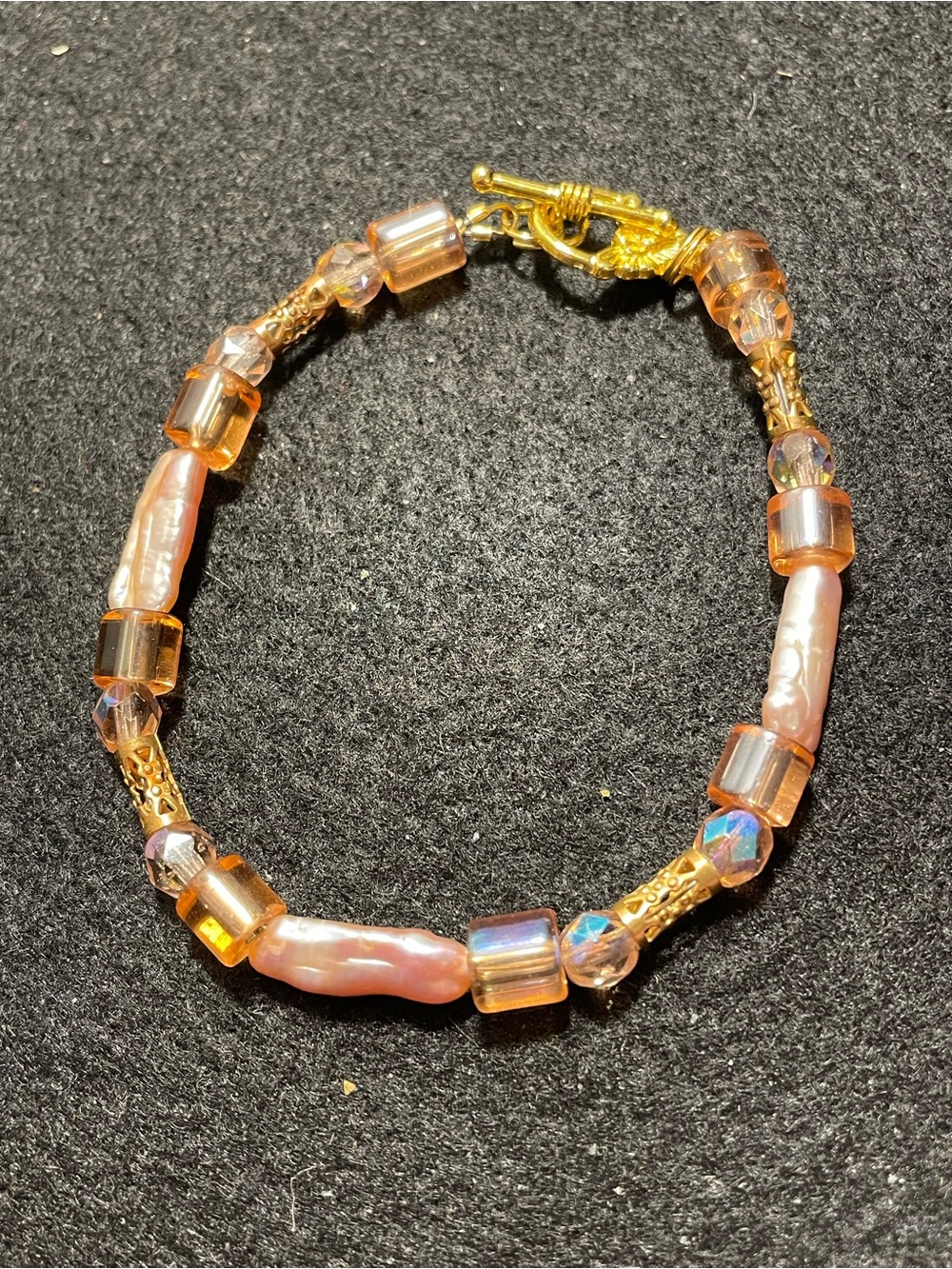 Artisan Made Pink Fresh Water Pearl Bracelet